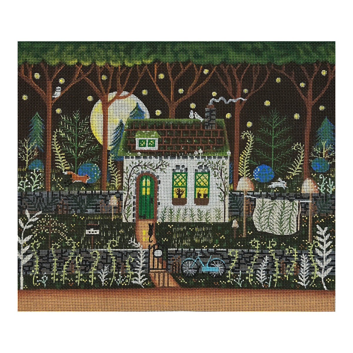 Painted Pony Designs Mary E Charles Fern Cottage Needlepoint Canvas