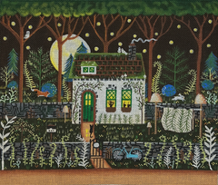 Painted Pony Designs Mary Charles Fern Cottage Needlepoint Canvas
