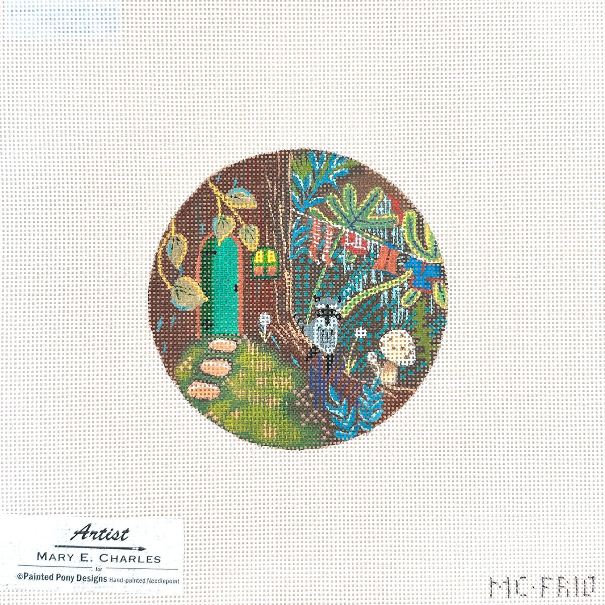 Painted Pony Designs Mary E Charles Raccoon Needlepoint Canvas