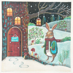 Painted Pony Designs Mary E Charles Woodland Rabbit Needlepoint Canvas