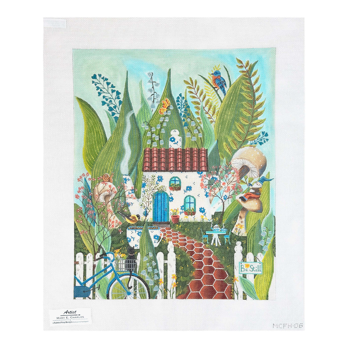 Painted Pony Designs Mary E Charles Afternoon Tea Needlepoint Canvas