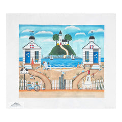 Painted Pony Designs Mary E Charles Coastal Cottages Needlepoint Canvas
