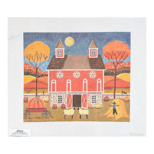 Painted Pony Designs Mary E. Charles Dutch Hex Barn  Needlepoint Canvas