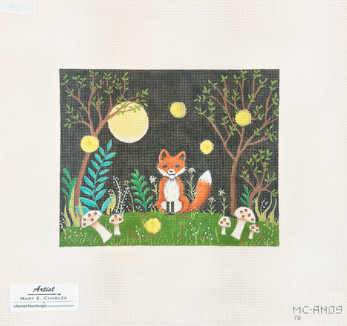 Painted Pony Designs Mary E Charles Fox Needlepoint Canvas
