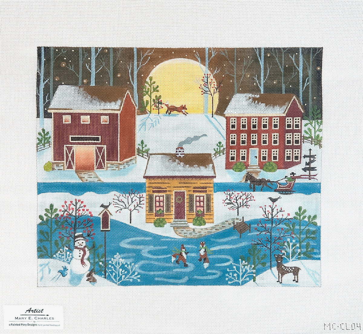 Painted Pony Designs Mary E Charles Fox Run Needlepoint Canvas