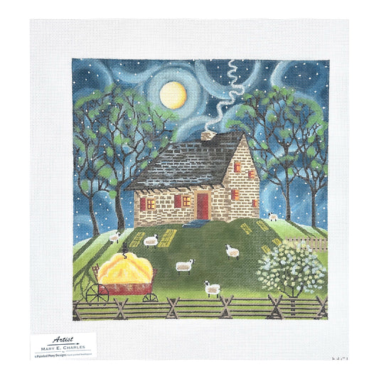 Painted Pony Designs Mary E. Charles Hans Herr House Needlepoint Canvas
