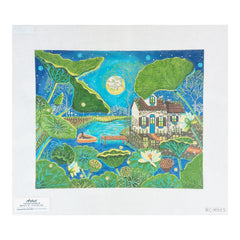 Painted Pony Designs Mary E Charles Lotus Lake Needlepoint Canvas