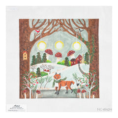Painted Pony Designs Mary E Charles Meadow and Fox Needlepoint Canvas