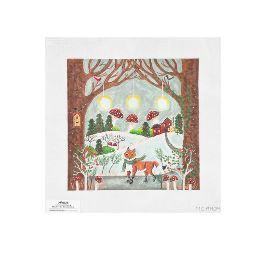 Painted Pony Designs Mary E. Charles Meadow and Fox Needlepoint Canvas