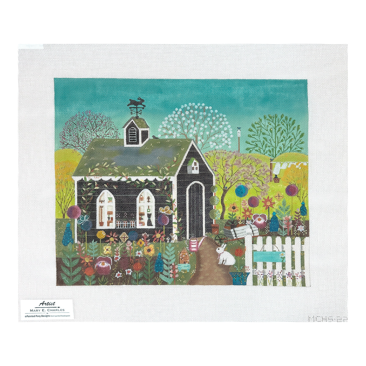 Painted Pony Designs Mary E Charles Spring Garden Needlepoint Canvas
