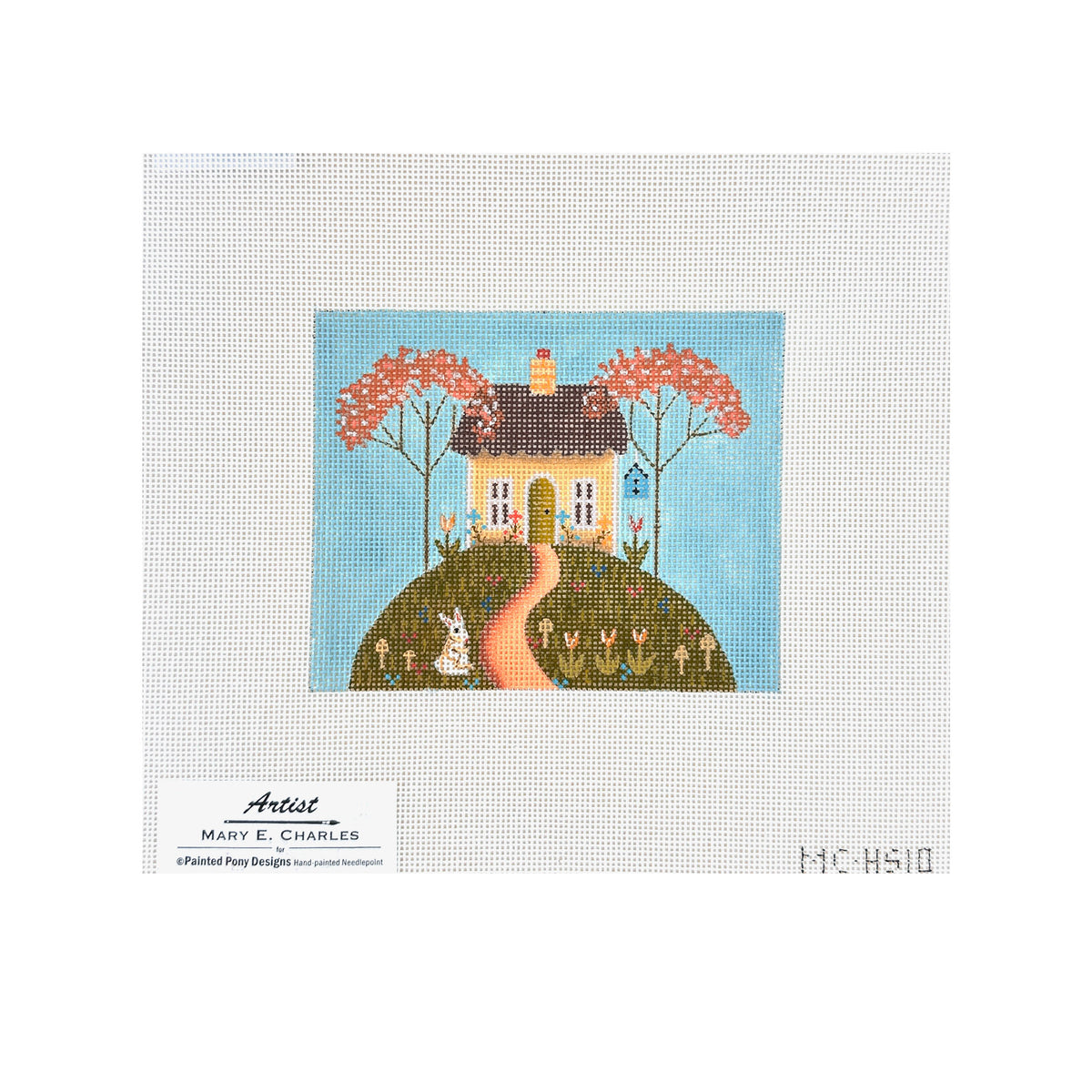 Painted Pony Designs Mary E. Charles Spring Mini House Needlepoint Canvas