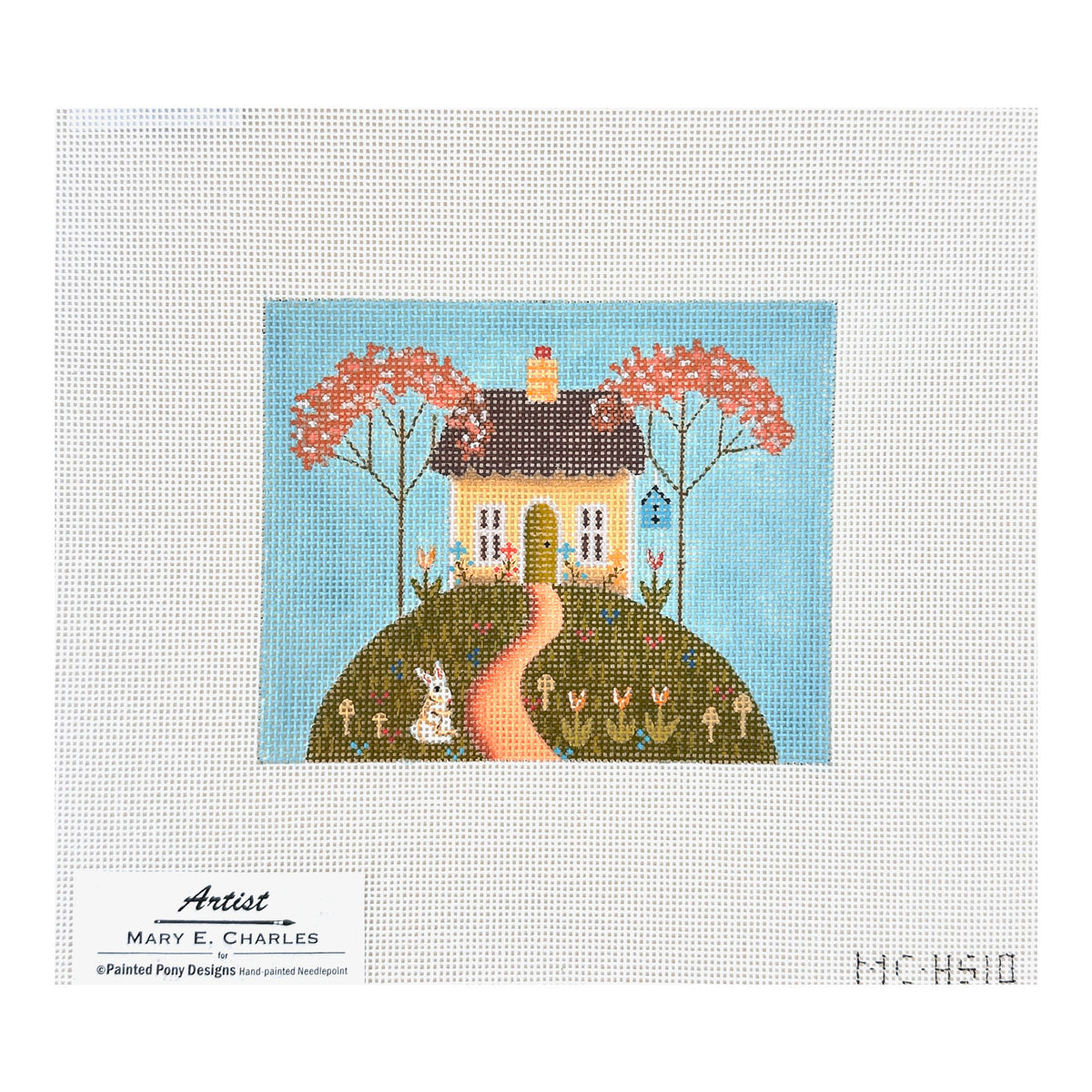 Painted Pony Designs Mary E Charles Spring Mini House Needlepoint Canvas