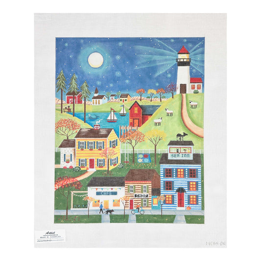 Painted Pony Designs Mary E. Charles Whale Watchers Cove Needlepoint Canvas