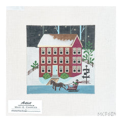 Painted Pony Designs Mary E Charles Winter Bed & Breakfast Needlepoint Canvas