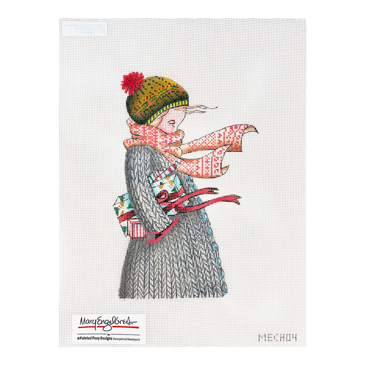 Painted Pony Designs Mary Engelbreit Chilly Christmas Needlepoint Canvas