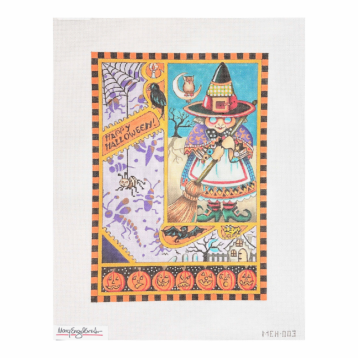 Painted Pony Designs Mary Engelbreit Happy Halloween Needlepoint Canvas