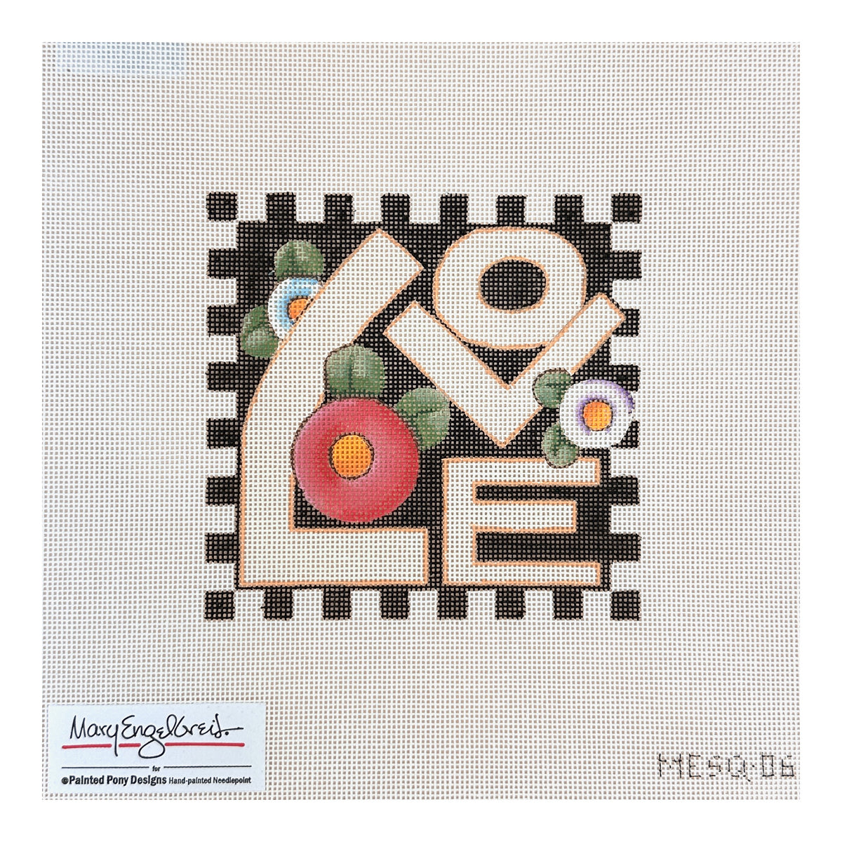 Painted Pony Designs Mary Engelbreit Love Square Needlepoint Canvas