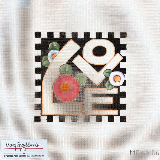 Painted Pony Designs Mary Engelbreit Love Square Needlepoint Canvas