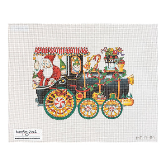 Painted Pony Designs Mary Engelbreit Toyland Train Engine Needlepoint Canvas