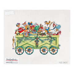Painted Pony Designs Mary Engelbreit Train Open Box Car Needlepoint Canvas