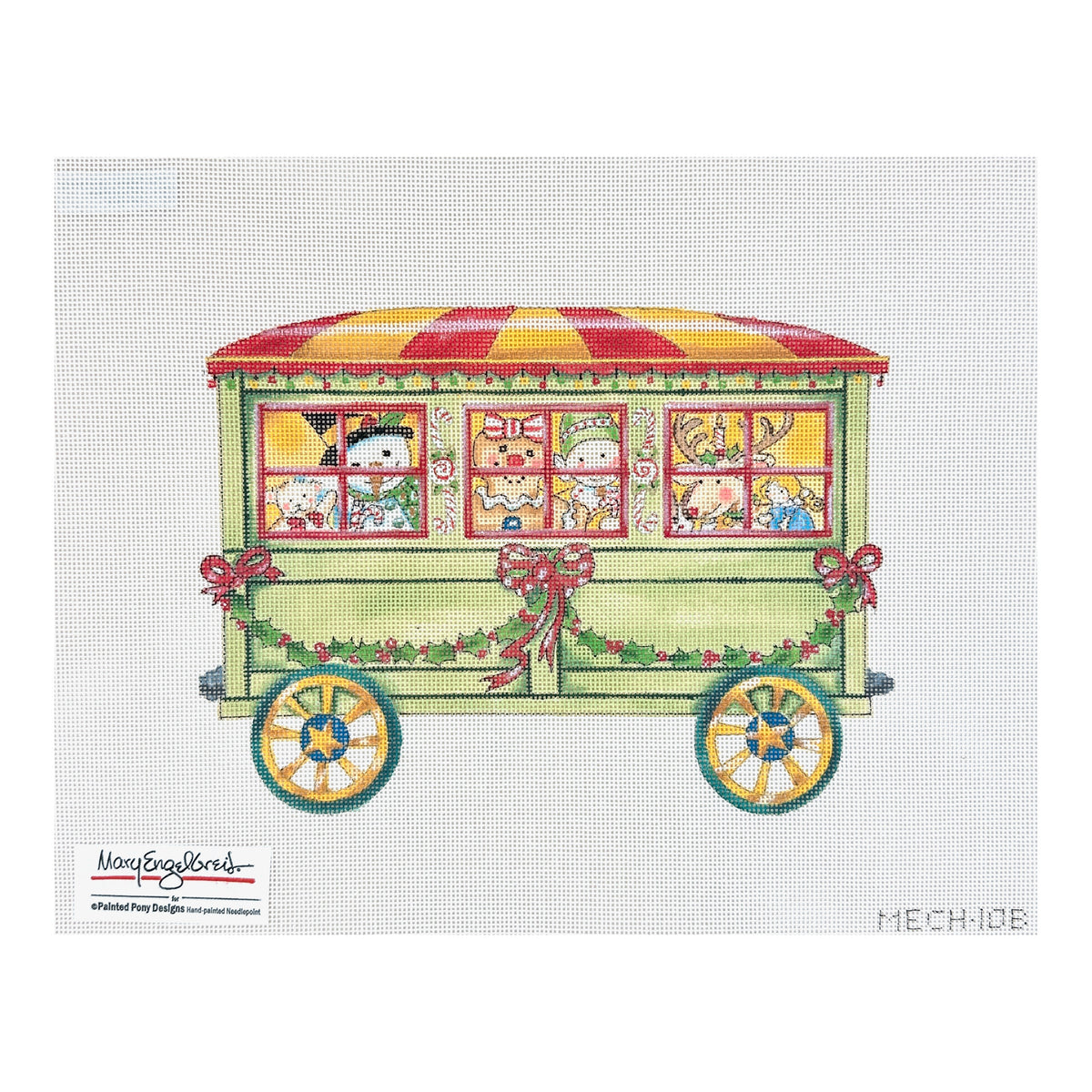 Painted Pony Designs Mary Engelbreit Train Passenger Needlepoint Canvas