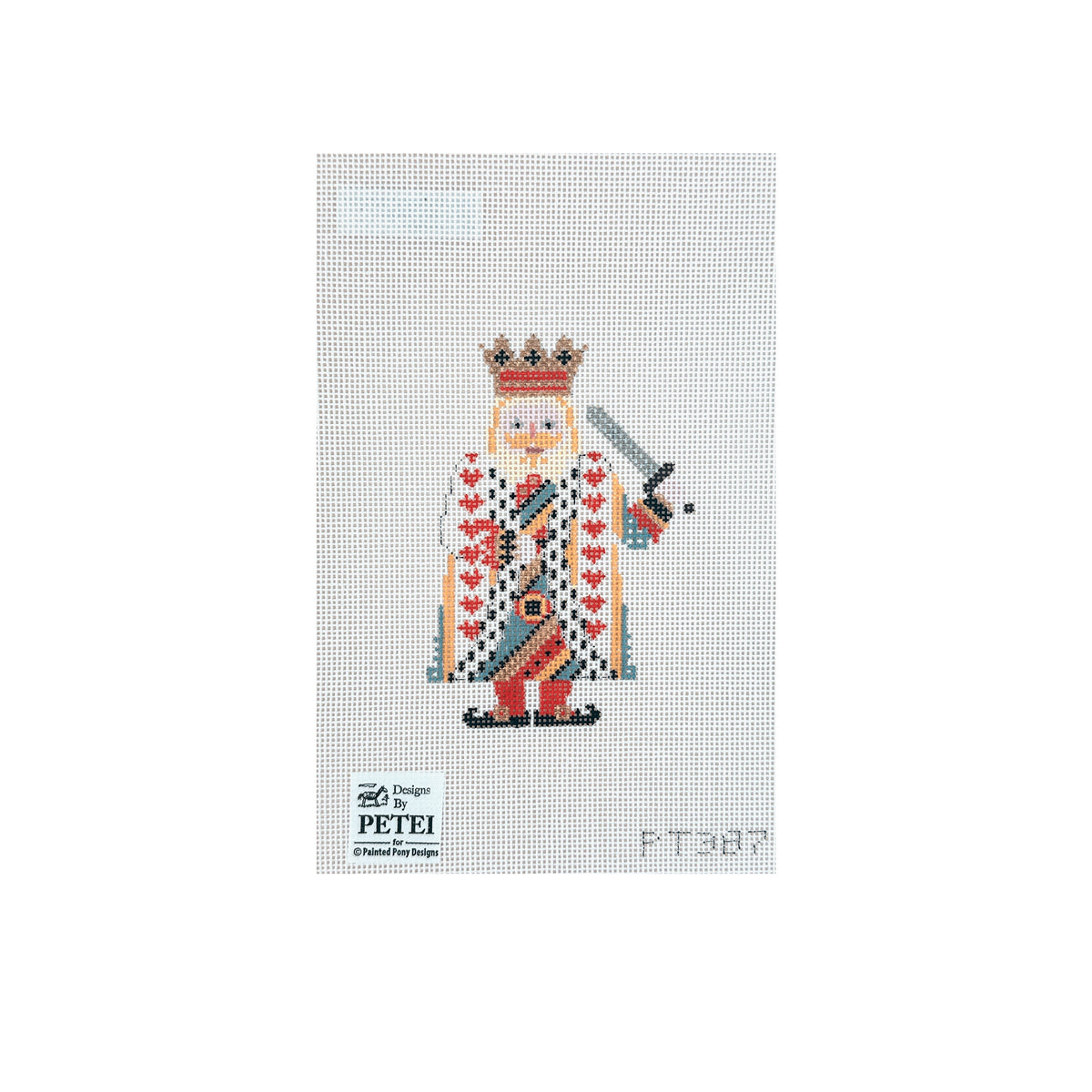 Painted Pony Designs Petei Alice in Wonderland: King of Hearts Needlepoint Canvas