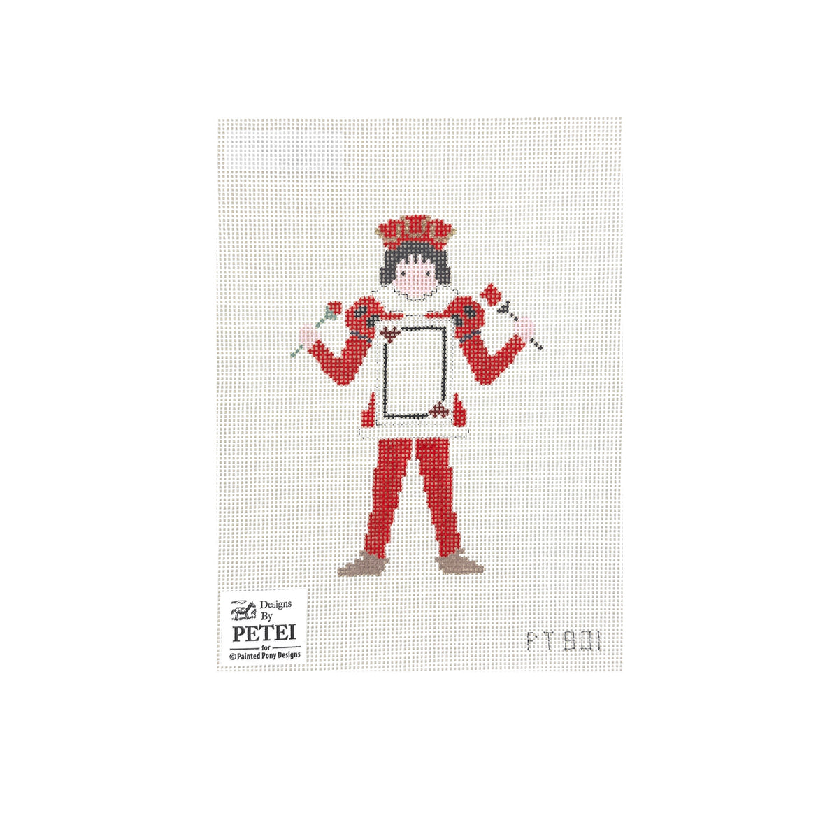 Painted Pony Designs Petei Alice in Wonderland: Knave of Hearts Needlepoint Canvas