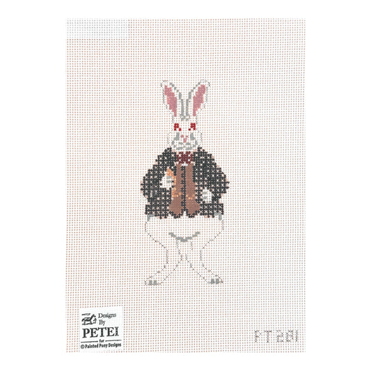 Painted Pony Designs Petei Alice in Wonderland: White Rabbit Needlepoint Canvas
