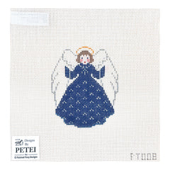 Painted Pony Designs Petei Angel in Dark Blue Needlepoint Canvas