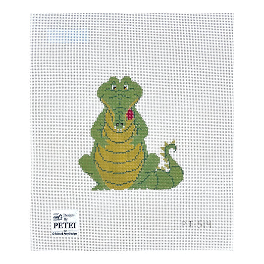Painted Pony Designs Petei Crocodile Needlepoint Canvas