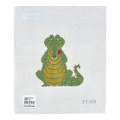 Painted Pony Designs Petei Crocodile Needlepoint Canvas