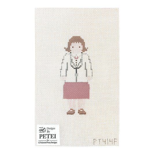 Painted Pony Designs Petei Doctor Female Needlepoint Canvas