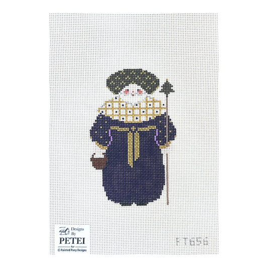Painted Pony Designs Petei Santas: Elizabethan Santa Needlepoint Canvas