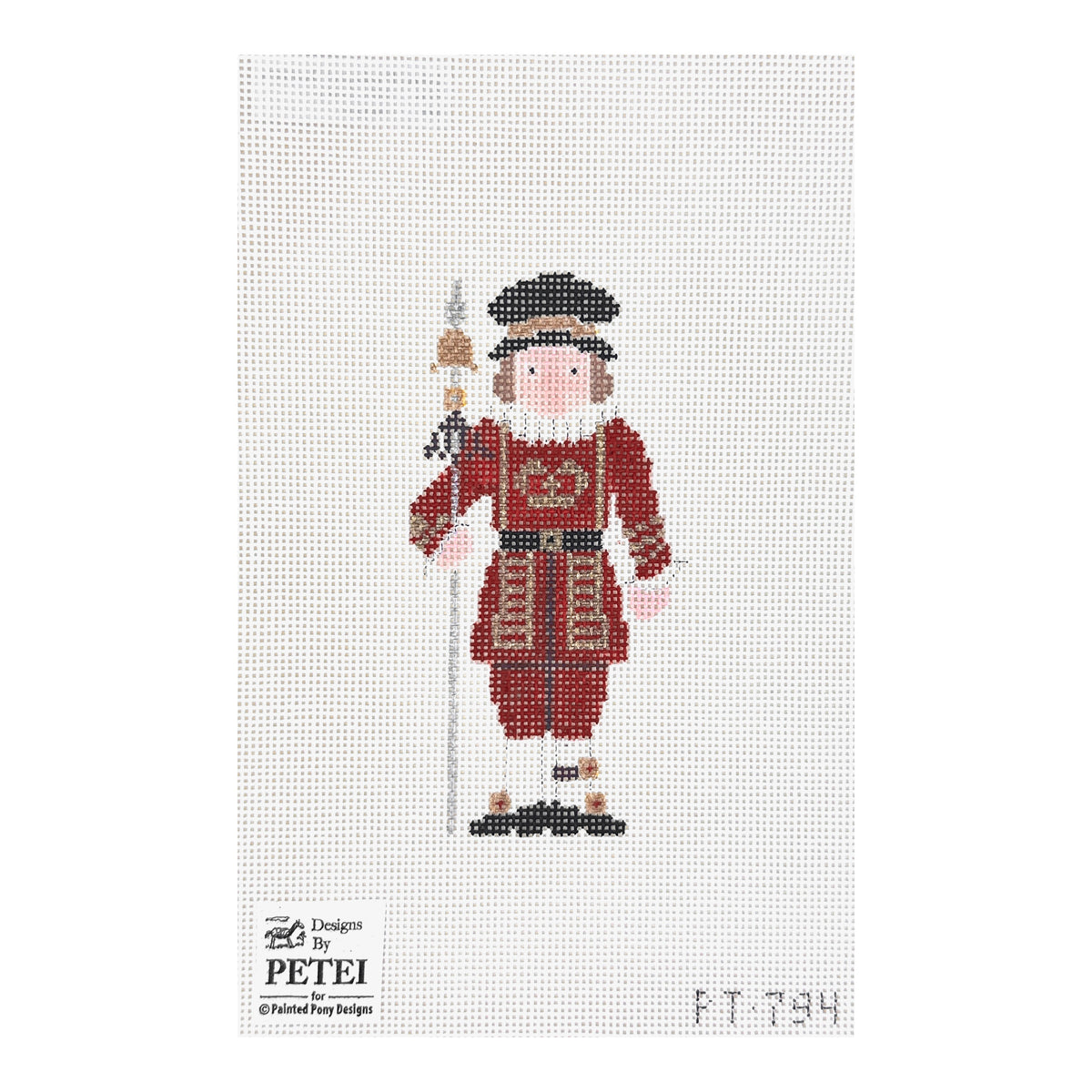Painted Pony Designs Petei English Beefeater Needlepoint Canvas