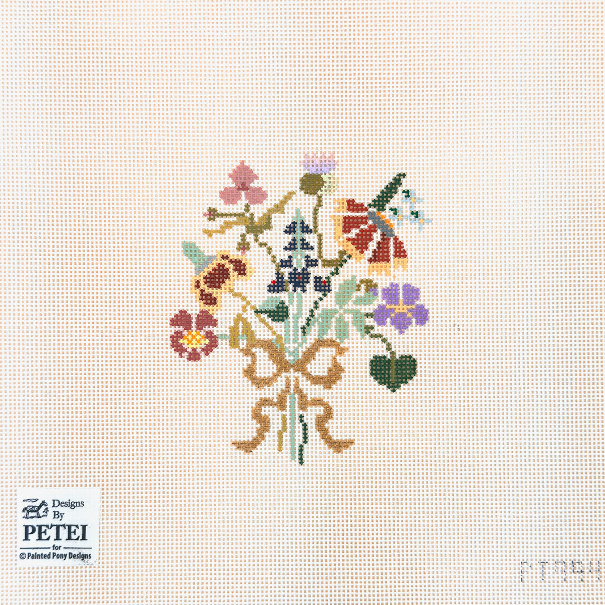 Painted Pony Designs Petei Flowers Needlepoint Canvas