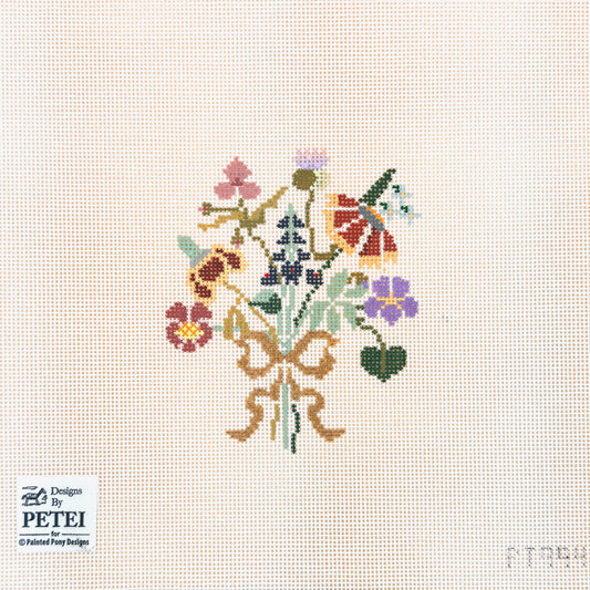 Painted Pony Designs Petei Flowers Needlepoint Canvas