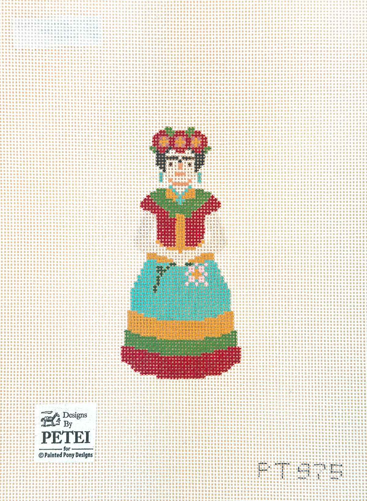 Painted Pony Designs Petei Frida Kahlo Needlepoint Canvas