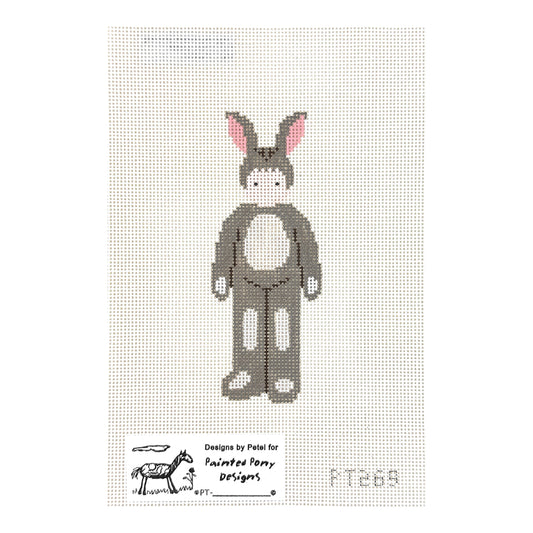 Painted Pony Designs Designs by Petei Kid in Bunny Suit Needlepoint Canvas