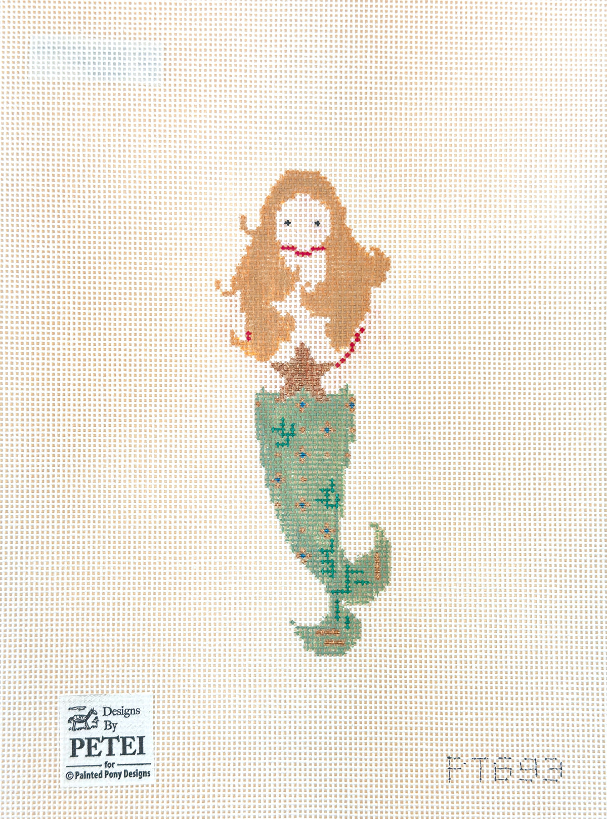 Painted Pony Designs Petei Mermaid Needlepoint Canvas