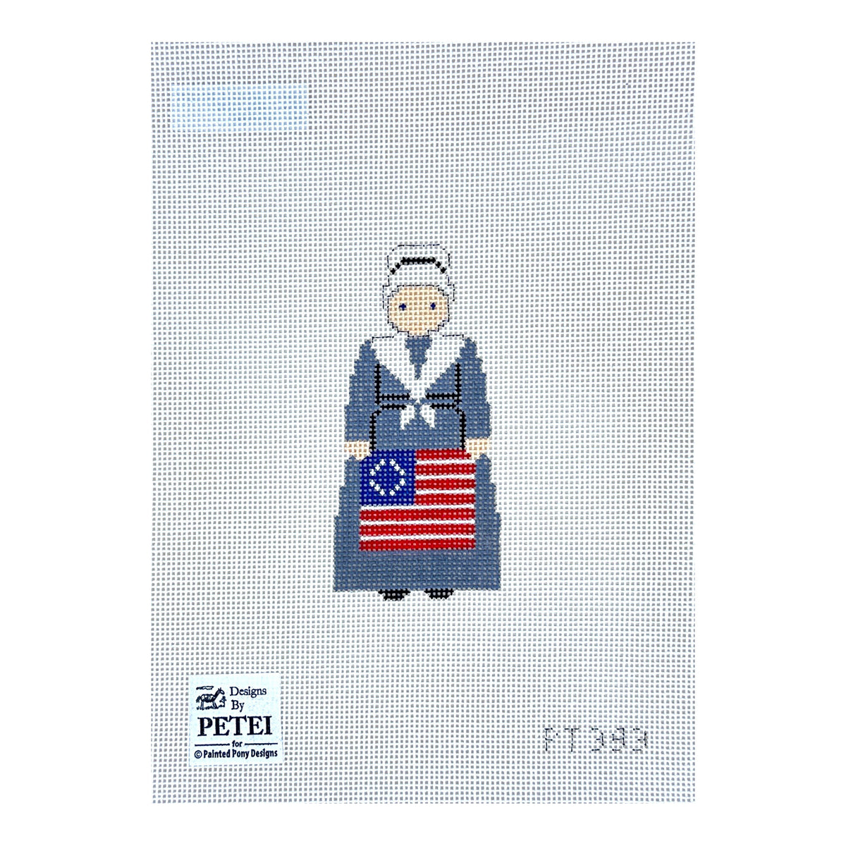 Painted Pony Designs Petei Patriotic: Betsy Ross Needlepoint Canvas