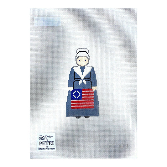 Painted Pony Designs Petei Patriotic: Betsy Ross Needlepoint Canvas