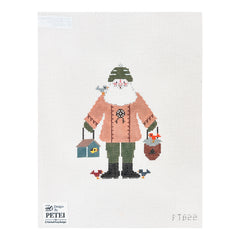Painted Pony Designs Petei Santas: Birdhouse Santa Needlepoint Canvas
