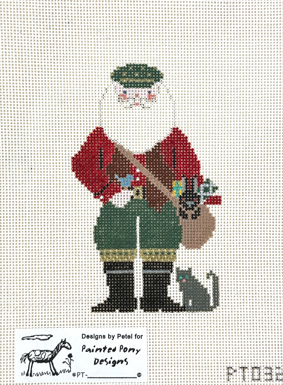 Painted Pony Designs Petei Santas: Country Santa Needlepoint Canvas