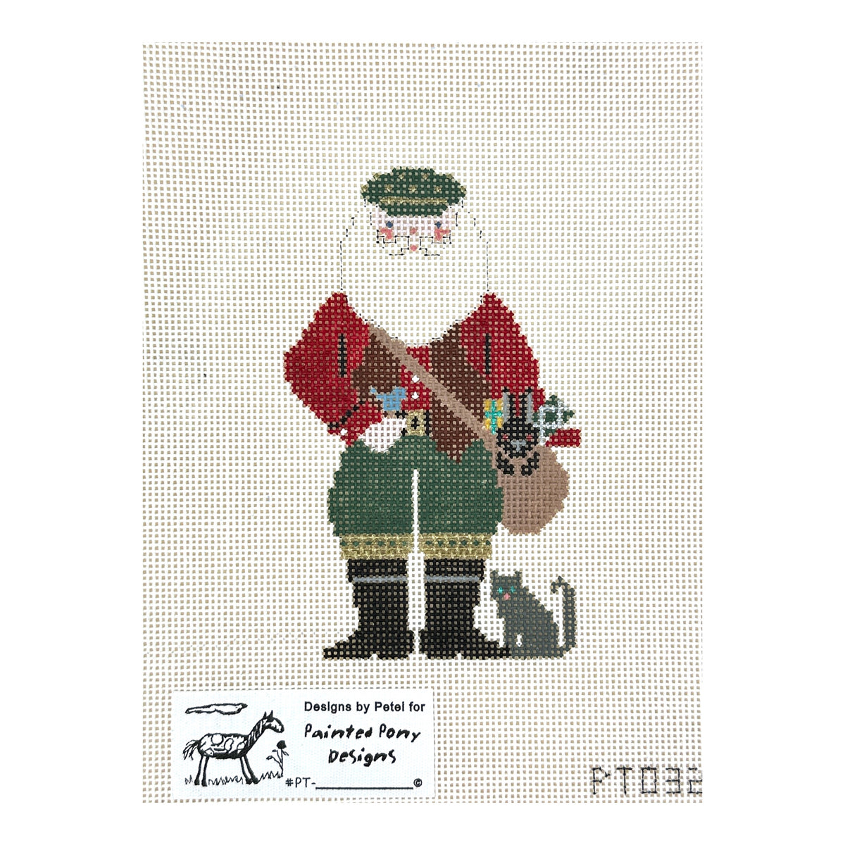 Painted Pony Designs Petei Santas: Country Santa Needlepoint Canvas