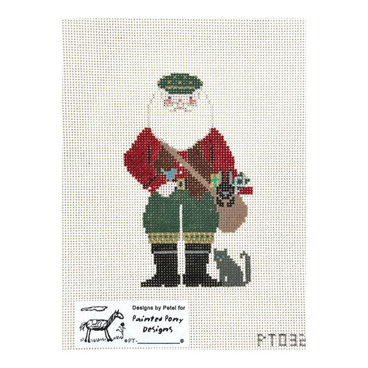 Painted Pony Designs Petei Santas: Country Santa Needlepoint Canvas