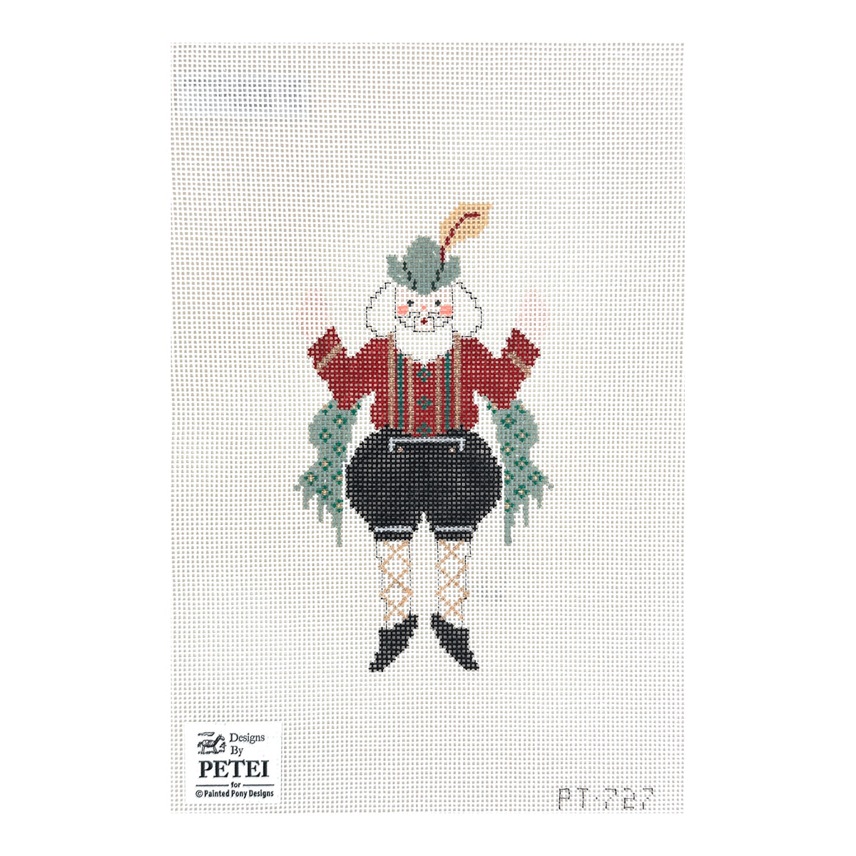 Painted Pony Designs Petei Santas: Dancing Folk Santa Needlepoint Canvas
