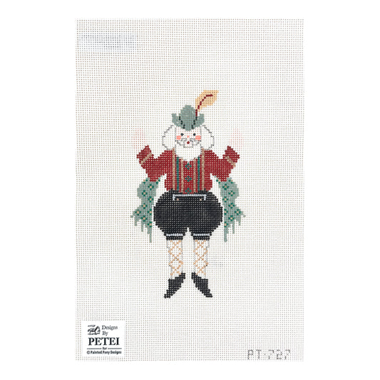 Painted Pony Designs Petei Santas: Dancing Folk Santa Needlepoint Canvas