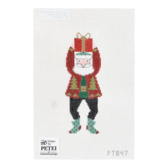 Painted Pony Designs Petei Santas: Jump for Joy Santa Needlepoint Canvas