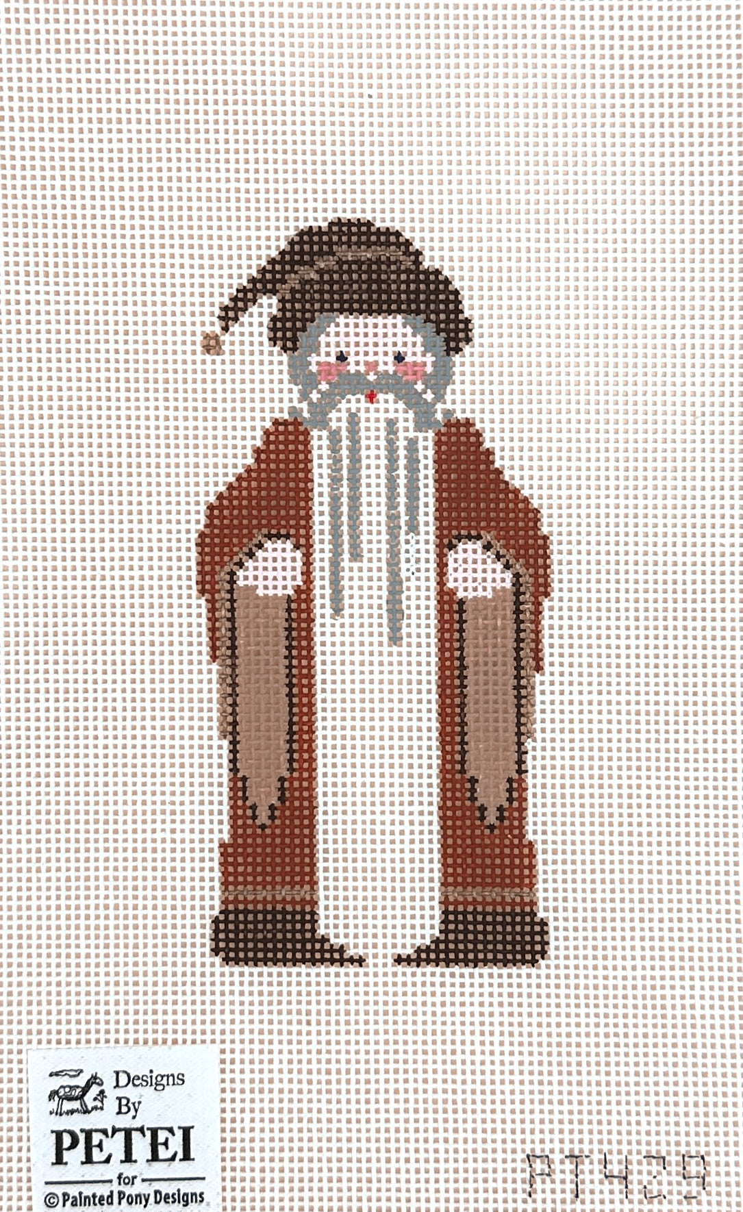 Painted Pony Designs Petei Santas: Old World Santa Needlepoint Canvas