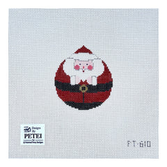 Painted Pony Designs Petei Santas: Round Santa Needlepoint Canvas
